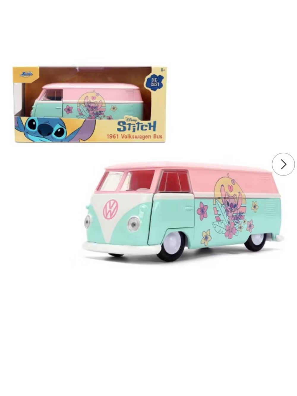 Stitch 1961 Volkswagen Bus Die-Cast Toy - Pink & Mint
